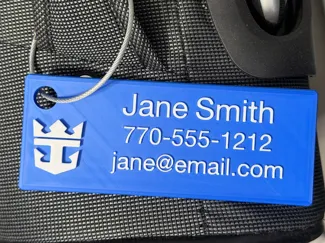 Royal Caribbean Customizable Luggage Tag