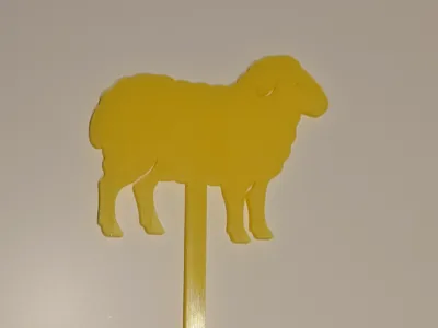 Sheep-shaped plant markers
