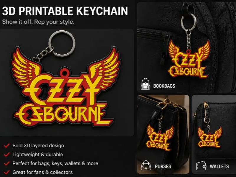 RIP Ozzy Osbourne Keychain