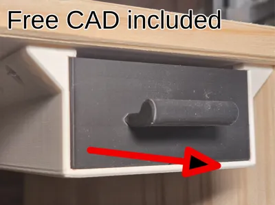 Underdesk Drawer - Free CAD Parametric Customize