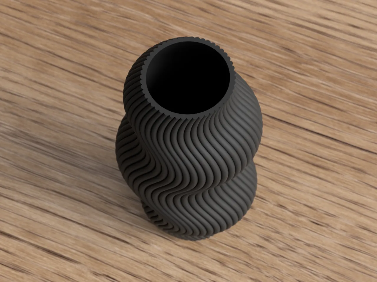 Modern Wavy Vase view 2