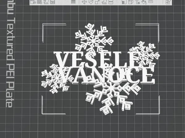 Décoration Joyeux Noël aux flocons