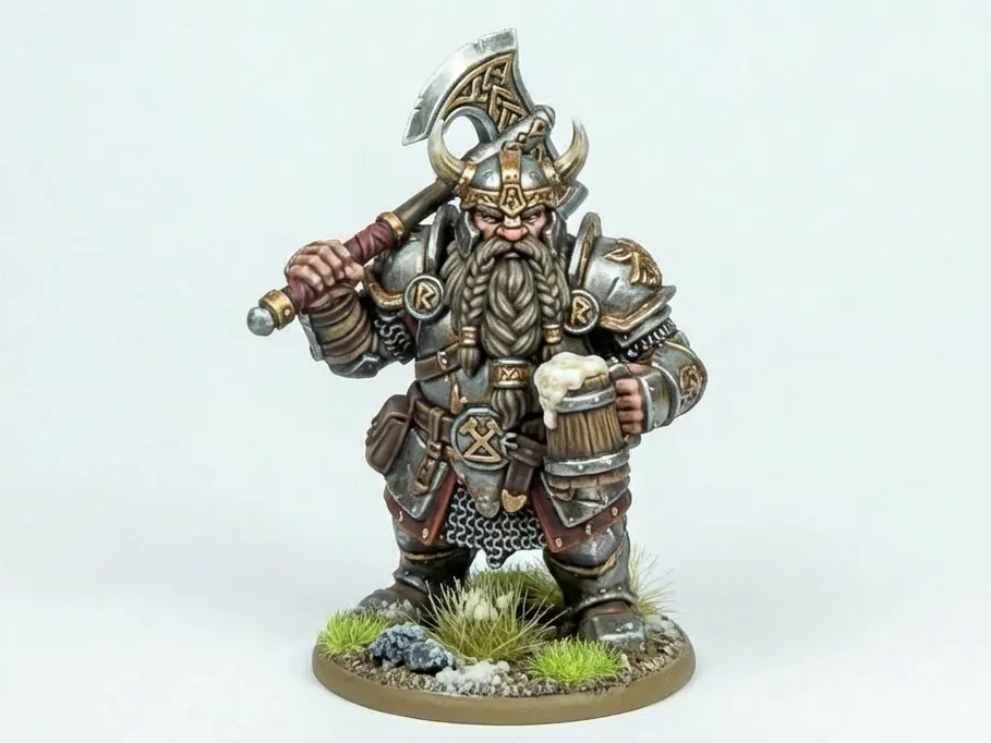 D&D Dwarf Warrior - Free 3D Print Model - MakerWorld