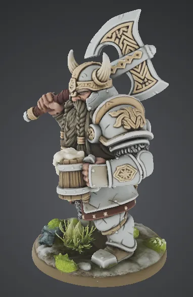 D&D Dwarf Warrior - Free 3D Print Model - MakerWorld