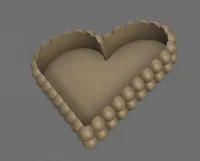 Heart shaped bubble tray with smooth inside. 