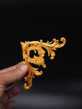 Letrero o emblema decorativo: Ornate Rococo Leaf Corner Applique Relief Panel — vista de referencia 4