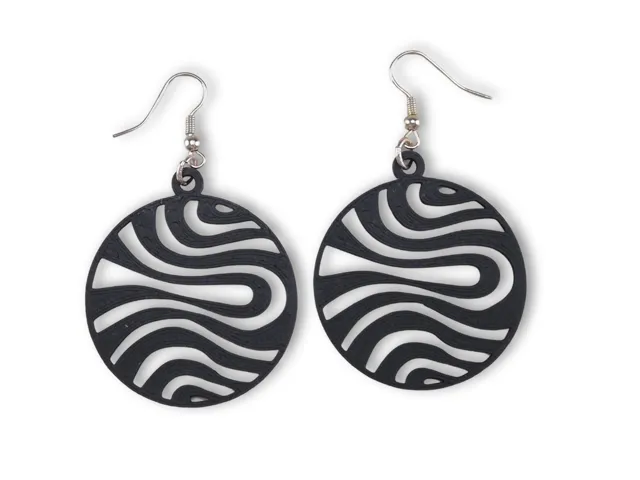 Wave Pattern Earrings