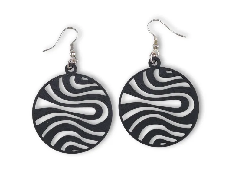 Wave Pattern Earrings