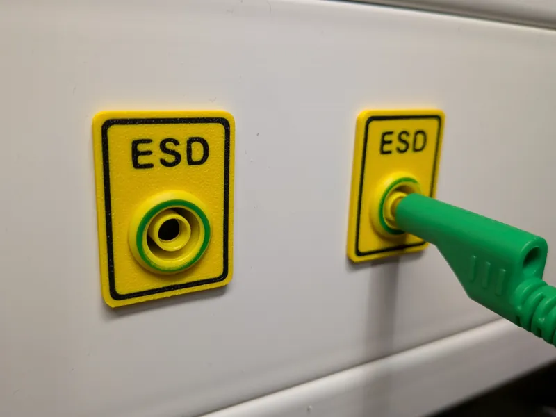 Label für Bananenbuchse ESD