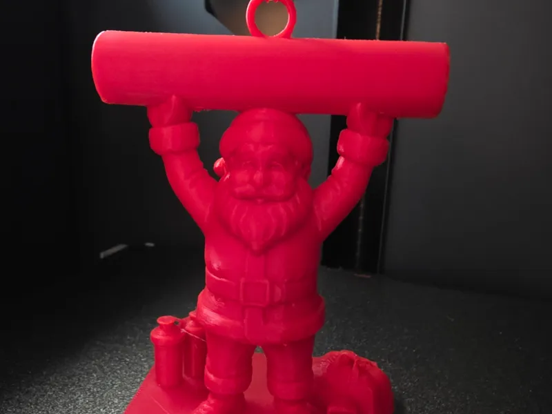 strongman Santa Christmas ornament   