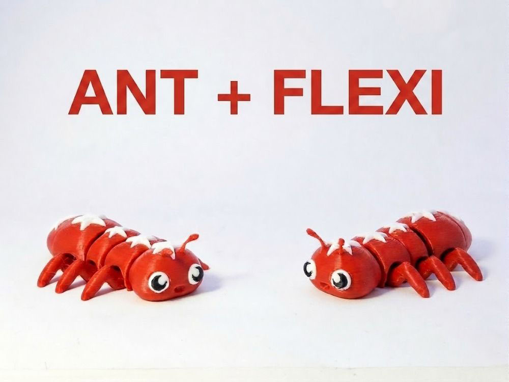 Minimal Articulated Flexi-Ant - Print-in-Place Bug