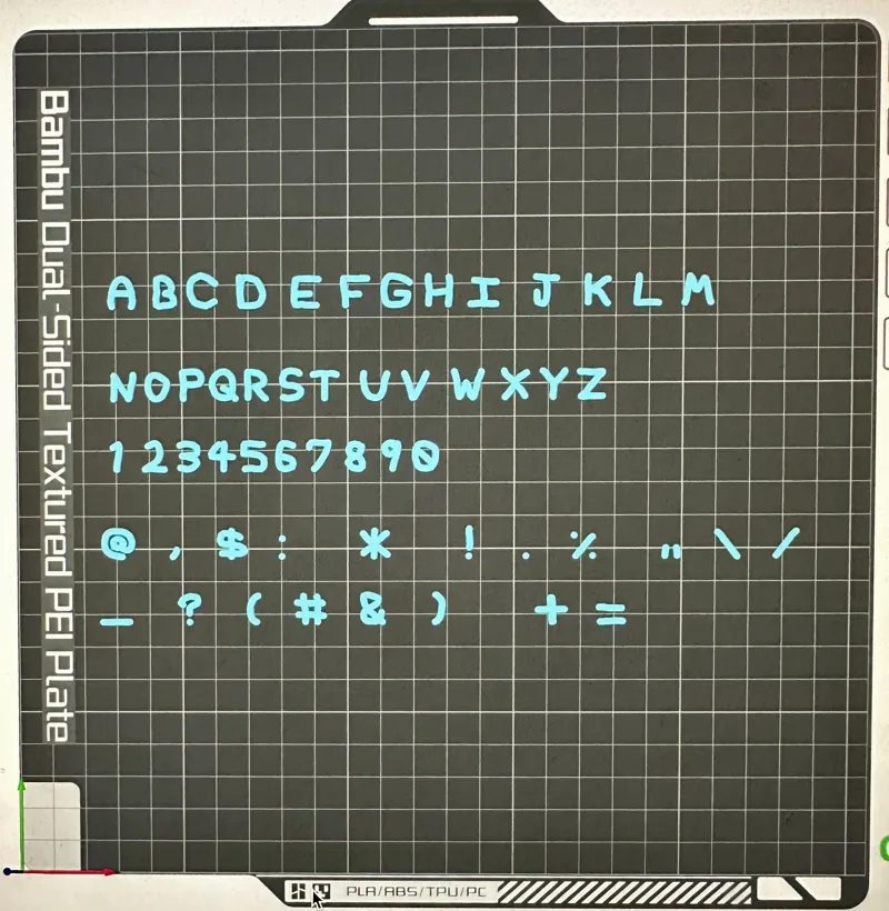 Organic Full Alphabet All Characters Bowie Font Big Capital Letters, Numbers, and Symbols