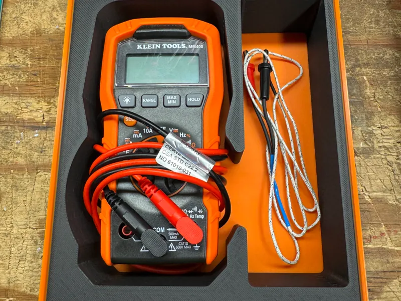 Klein MM400 Multimeter Gridfinity Bin with Storage