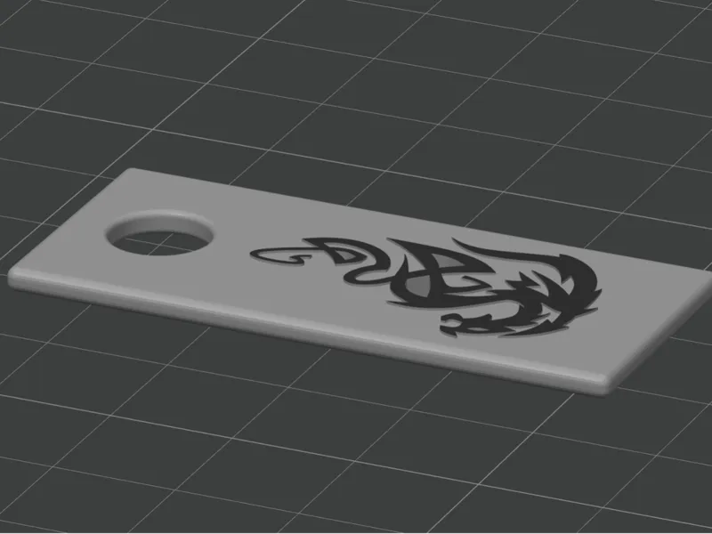 Simple Dragon Keychain  Multicolor AMS Ready