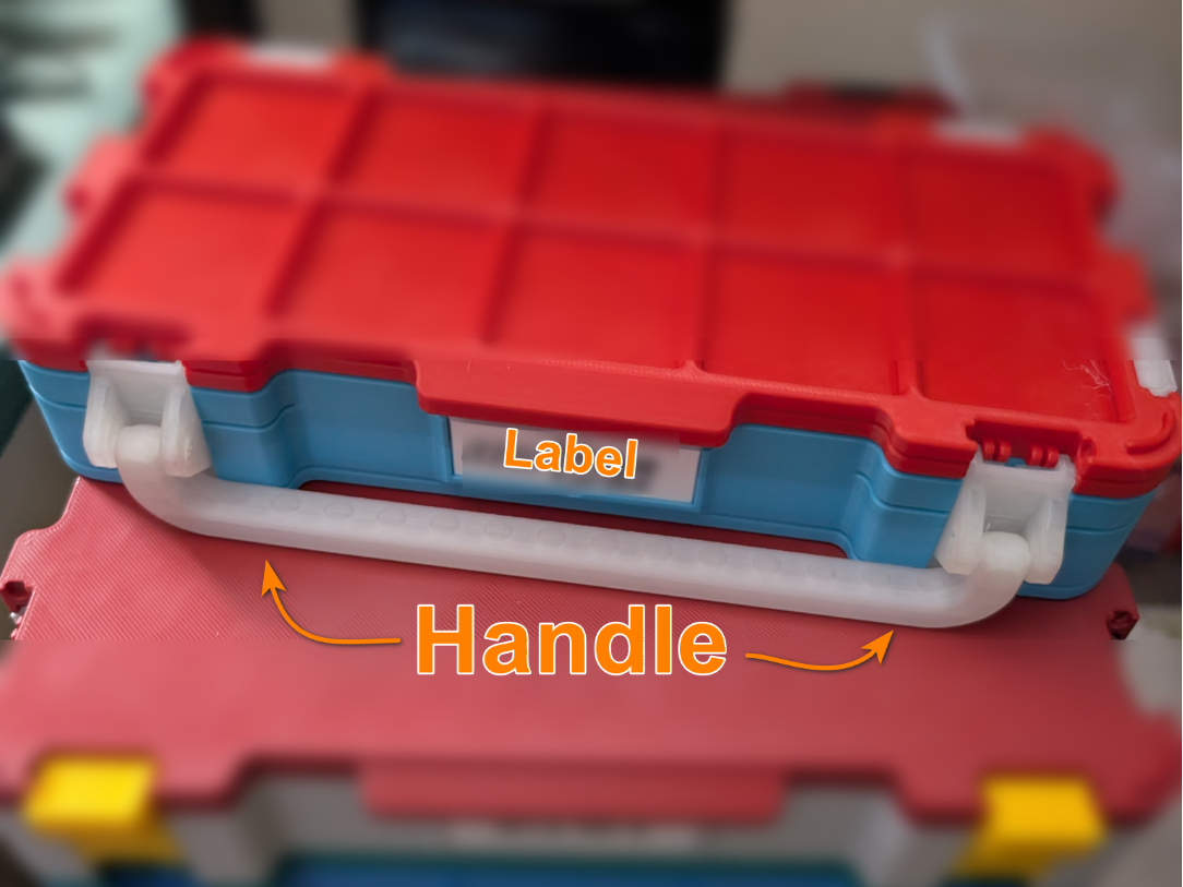 FRONT Handle for UPMU Ultimate Pred-Gridfinity-Box