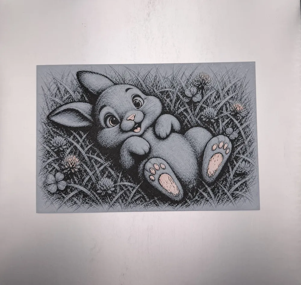 Bunny Sketch Hueforge - Free 3D Print Model - MakerWorld