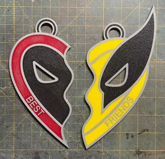 Deadpool and Wolverine Best Friends Charms
