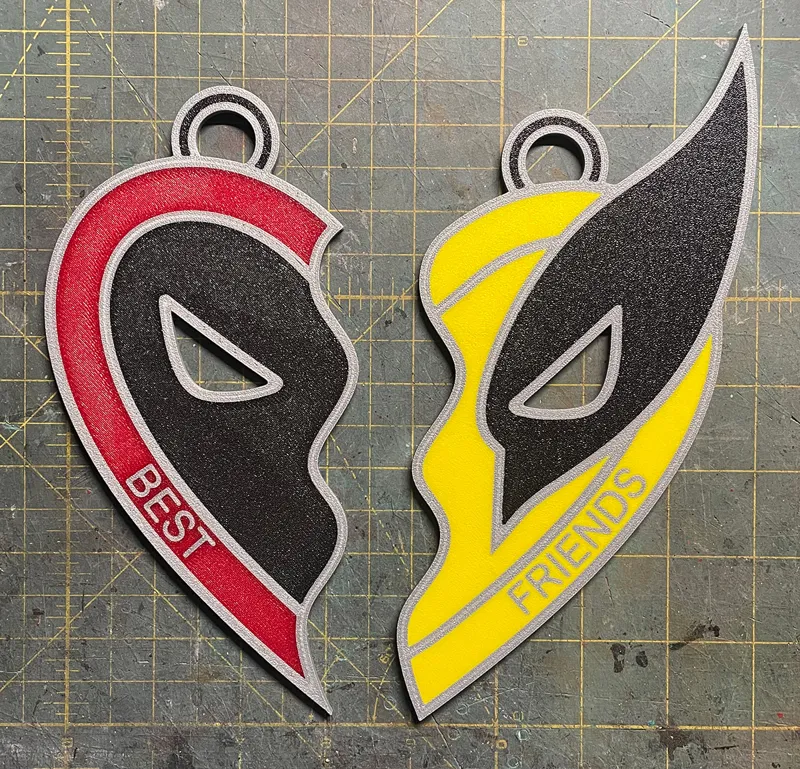 Deadpool and Wolverine Best Friends Charms
