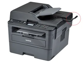 Brother 2550 Printer - Paper stopper