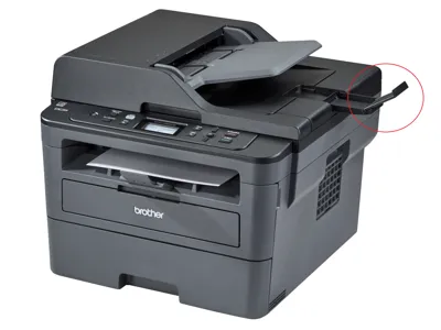 Brother 2550 Printer - Paper stopper