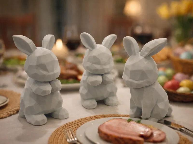 Low Poly Easter Bunnies