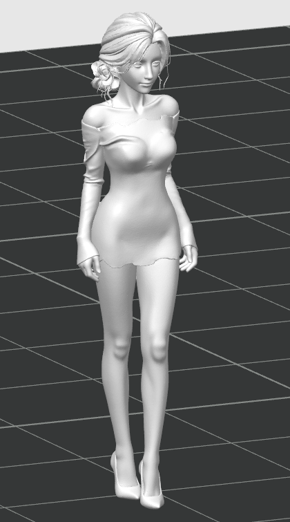 Miniatura 1 do modelo 3D 你的秘书女友3-手办-一体打印