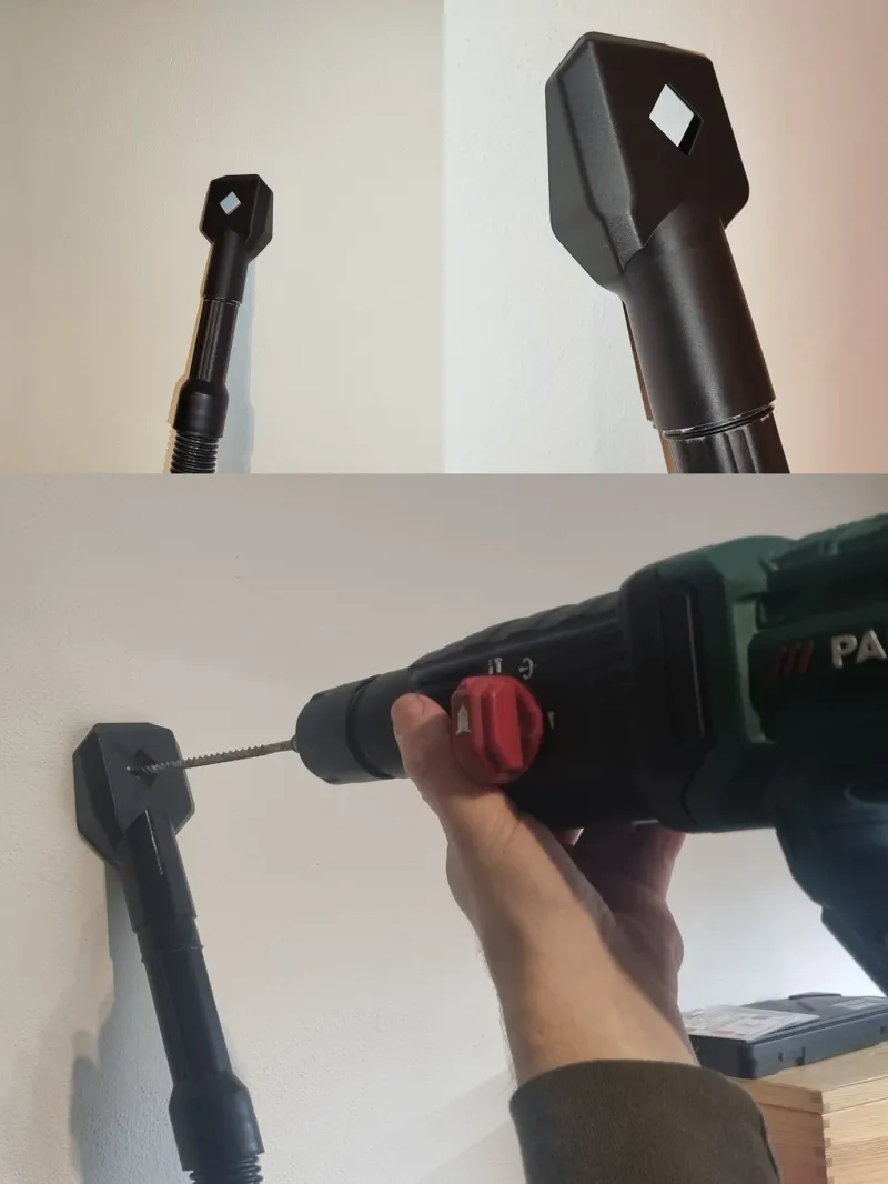 Vacuum Adapter Drillhole  Self hold Dust collector