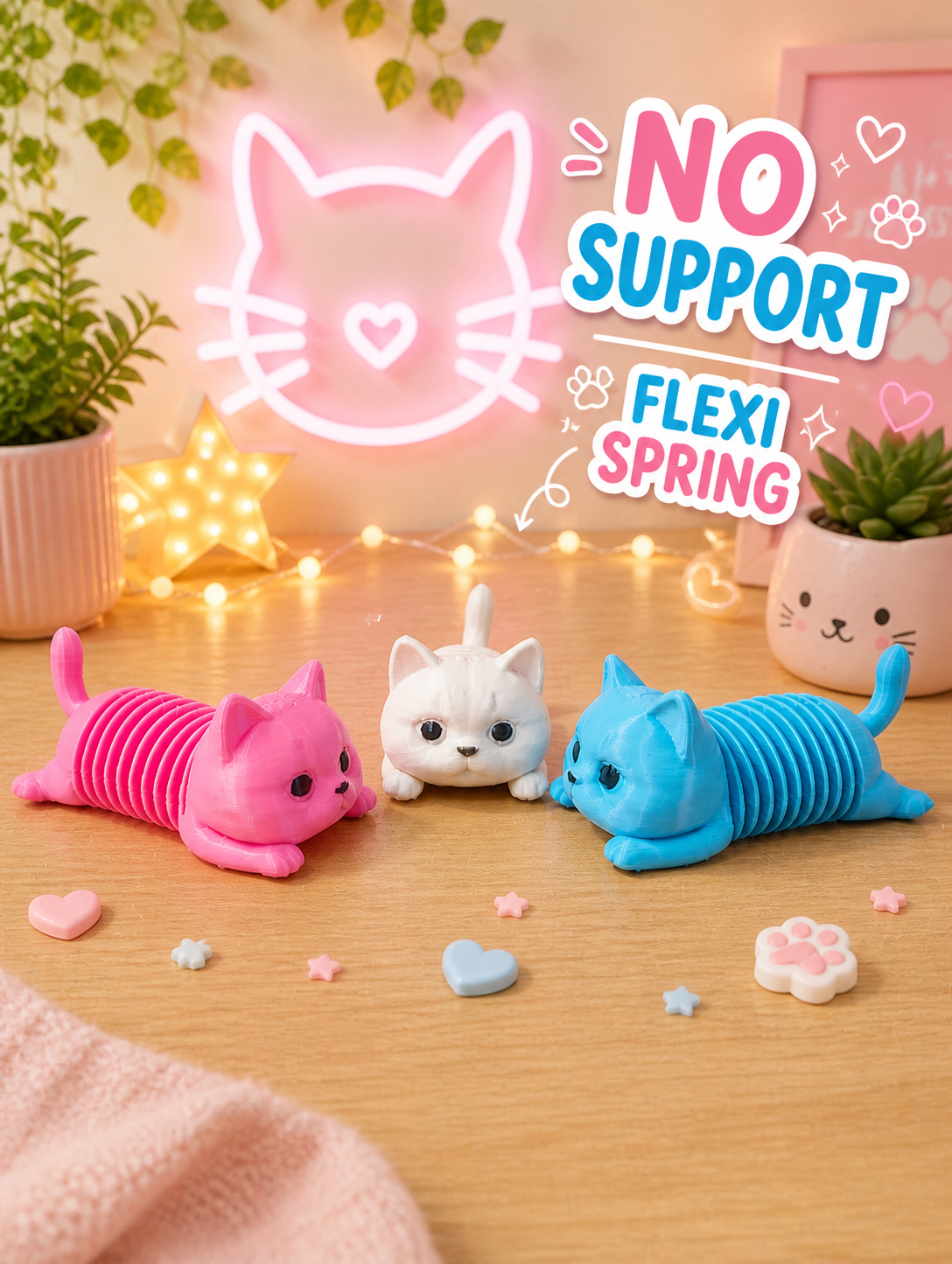 Miniatura 2 do modelo 3D Cute Flexi Cat Spring