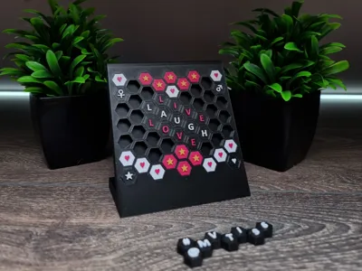Honeycomb scrabble stand