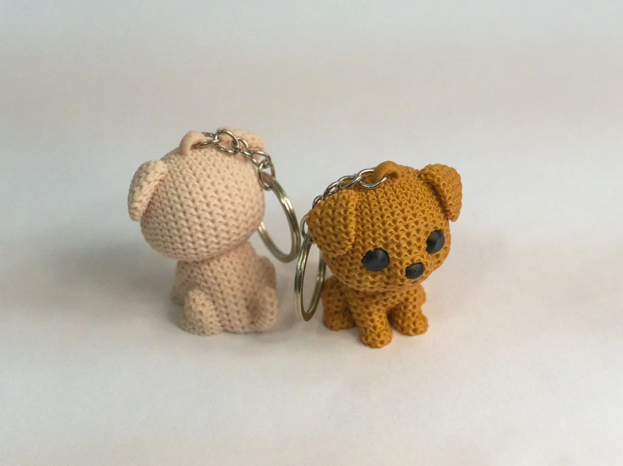 Knitted Puppy Keychain - No AMS view 2