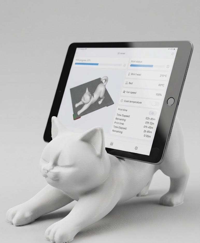 Miniatura 2 do modelo 3D 猫猫手机支架