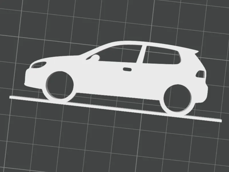 Voiture golf 6R sur socle