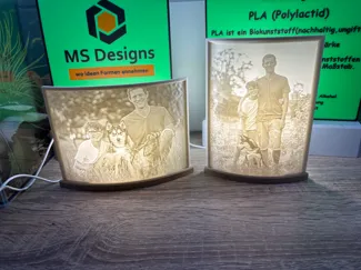 Lithophanehalter gebogen für 180x135mm