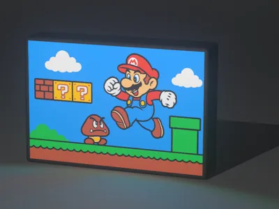Super Mario Bros Retro Lightbox