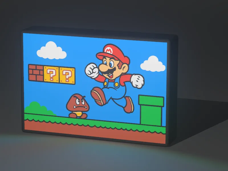 Super Mario Bros Retro Lightbox