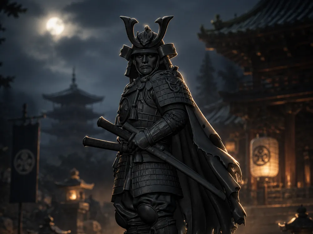 Modelo para impresión 3D: samurai. Referencia del modelo original.