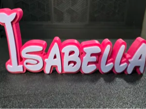 Isabella Disney Name Sign Decor Room child Birth