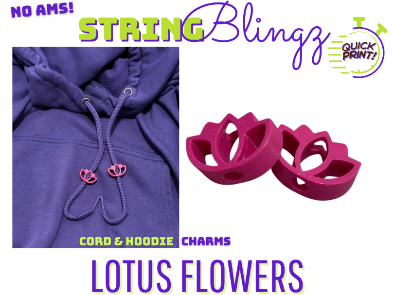 Lotus Flower StringBlingz | Hoodie Cord Charms