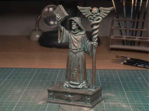 Escenografía en miniatura: Grimdark Trench Crusade Saint Statue Terrain — referencia de MakerWorld