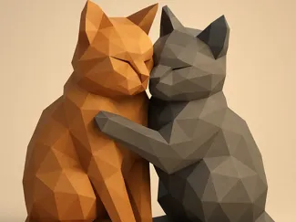 Hugging Cats
