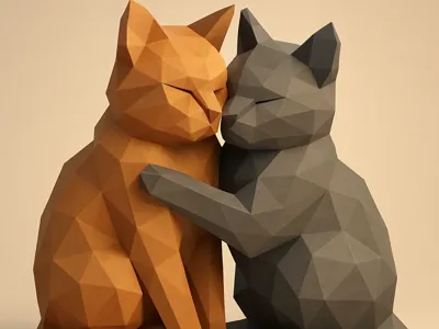 Hugging Cats