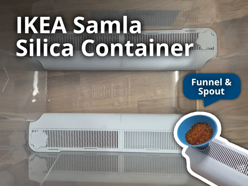IKEA Samla 22L Silica Container with Funnel - Free 3D Print Model ...