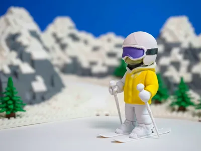 Skier Figure Toy