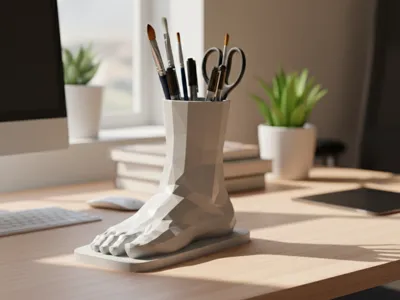 "Step Up" Your Desk – Low-Poly Organizer