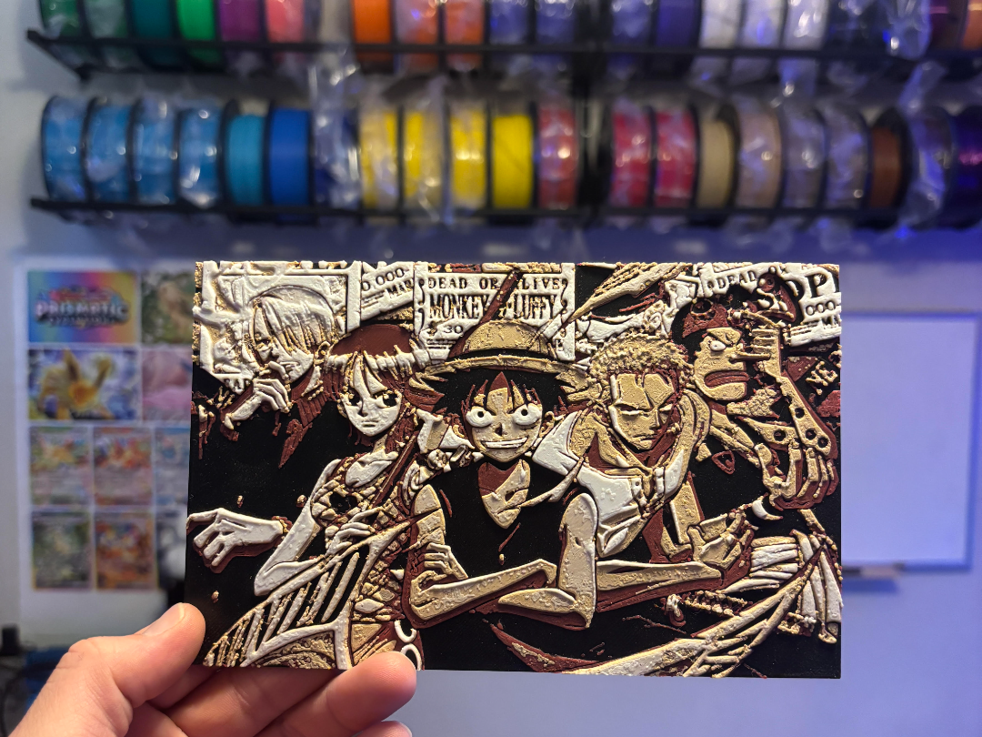 One Piece Crew Panel Multi-Color Anime Display