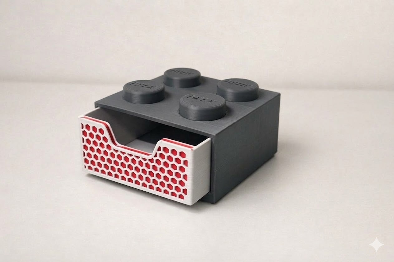 Miniatura 1 do modelo 3D BRIX - Stackable Drawer - Desk Organizer