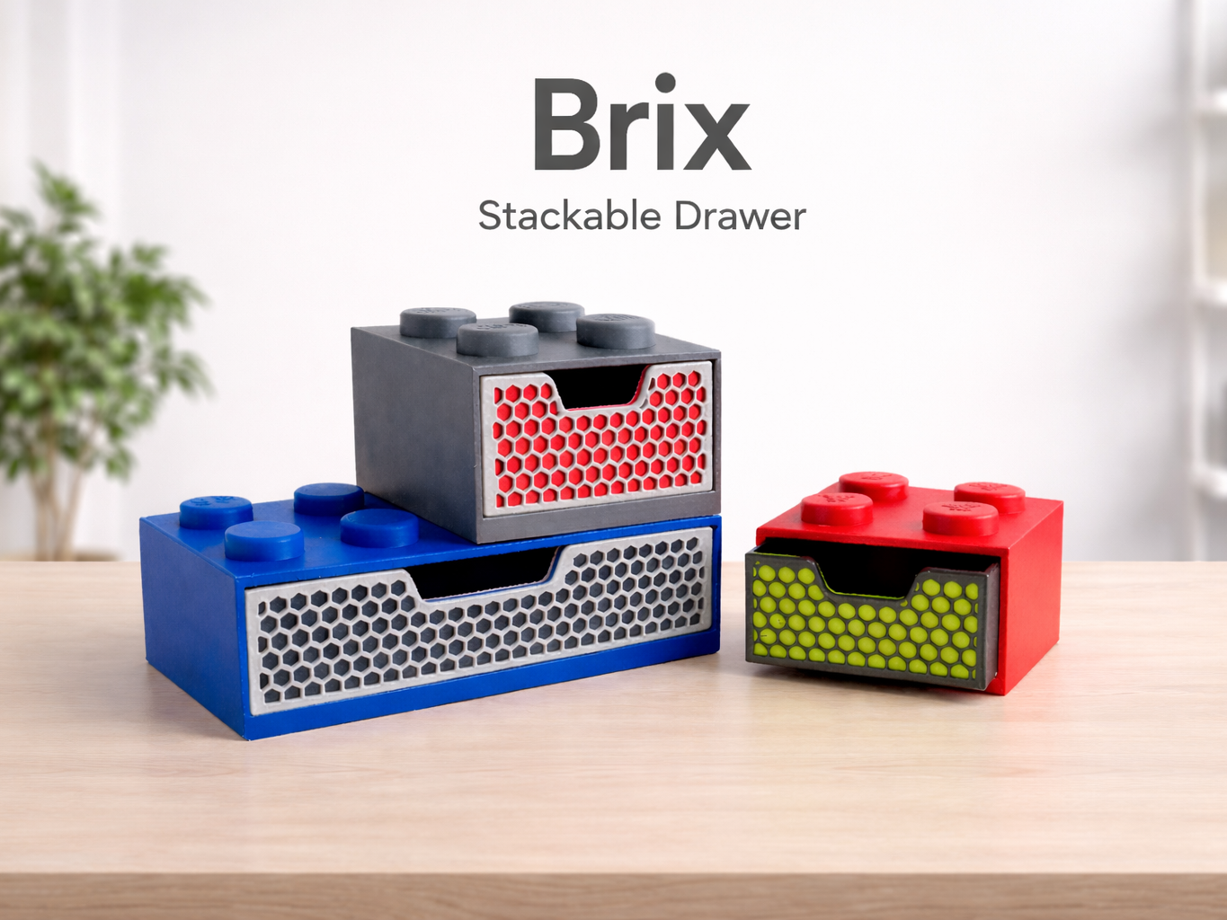 BRIX - Stackable Drawer - Desk Organizer