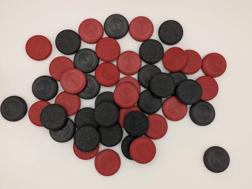 Checkers Smooth Smooth Rounded Checkers/Chinese Checkers Pieces - Free 3D Print Model ...