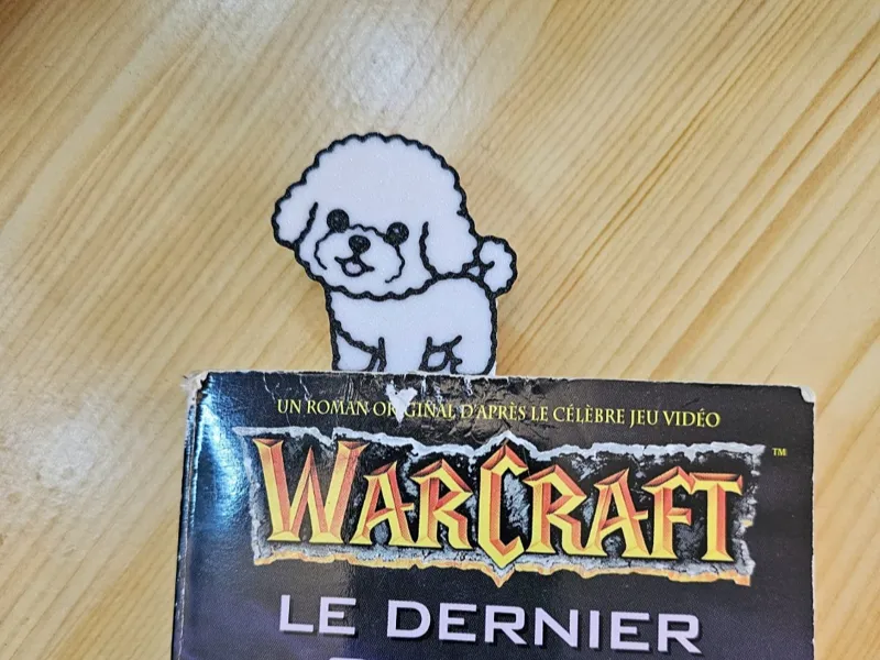 Bookmark cute baby dog
