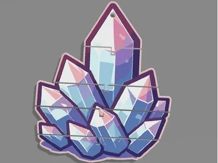 Crystal Cluster Flexi Keychain